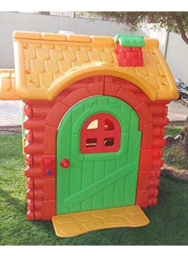 Rainbow Toys Children Playhouse Log Cabin Garden Status With Movable Door and Window Lawn Play set