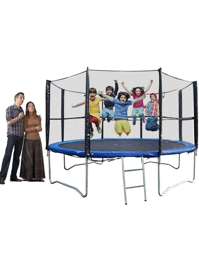 Rainbow Toys - 14Ft Trampoline for kids Kids Trampoline Fitness Exercise Equipment Outdoor Garden Jump Bed Trampoline With Safety Enclosure