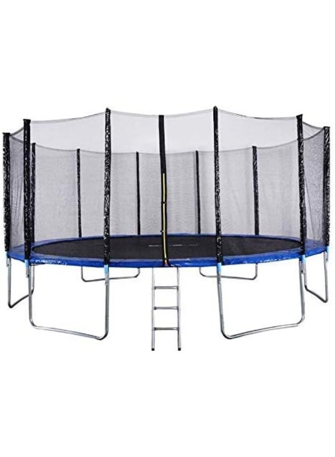 Rainbow Toys Kid's Fitness Exercise Equipment Trampoline with Safety Enclosure (16Ft)