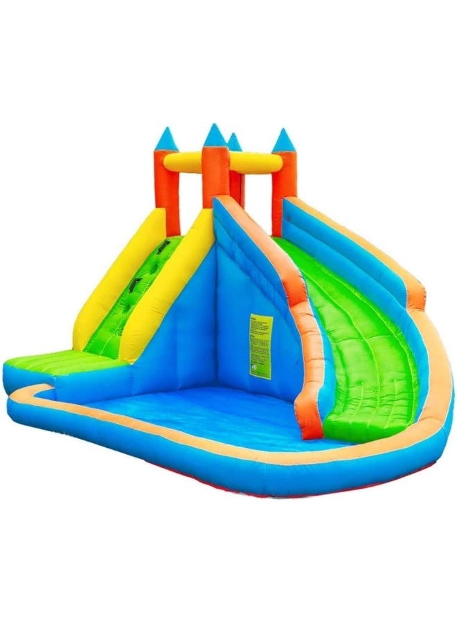 RBW TOYS Bouncy Castles Playground Trampoline Inflatable Castle Home Children's Slide Outdoor Toys Rock Climbing Naughty Castle (1A Inflatable)