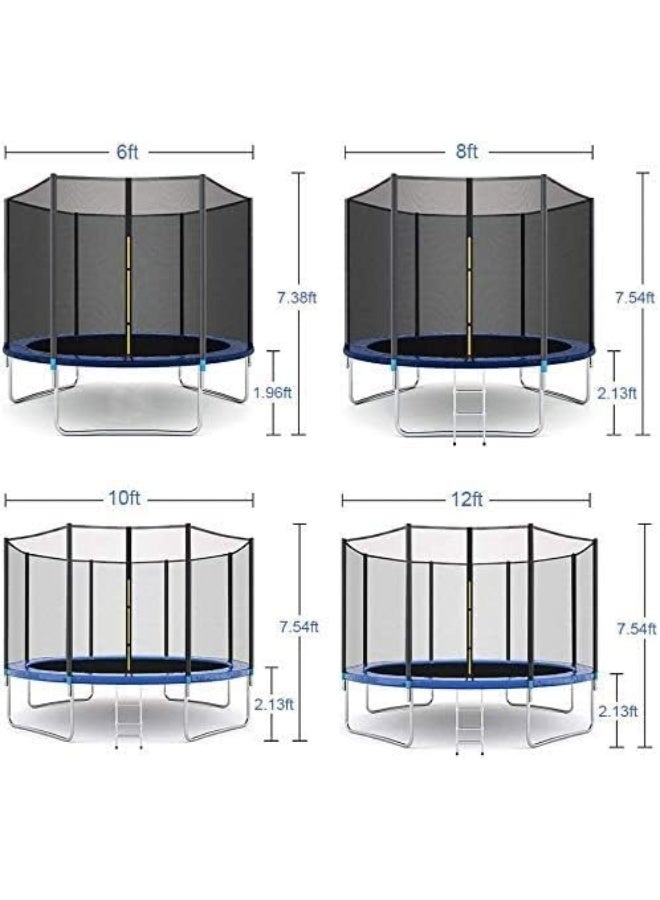 RBW TOYS Trampoline, Kids Outdoor Trampolines Jump Bed With Safety Enclosure Exercise Fitness Equipment - Genuine Purchase from Toys (14 Feet)