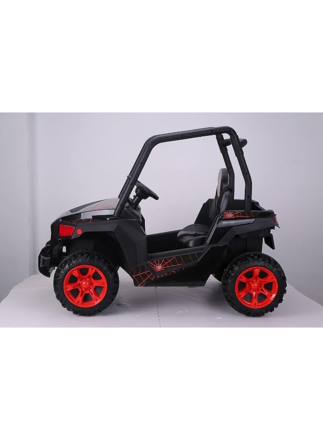 RBWTOYS S604 Stinger XR Ride On Toy with Plastic Tires & Seat (12V, Black, 118 x 69 x 86cm)