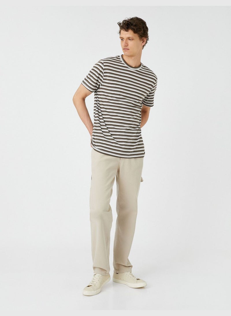 Canvas Trousers Pocket Detailed Cotton