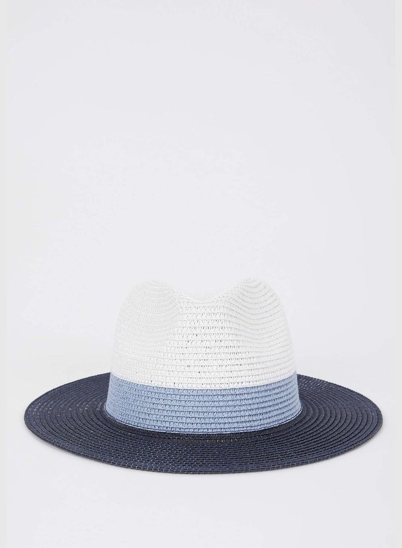 Colour Block Straw Hat