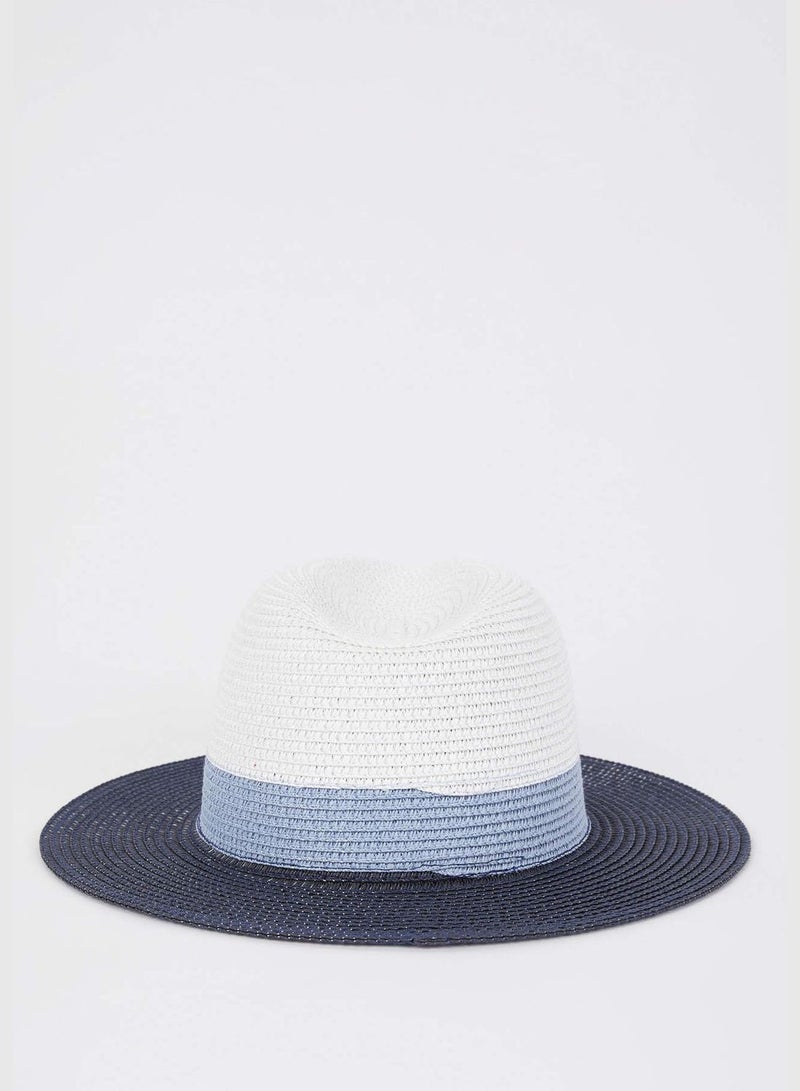 Colour Block Straw Hat