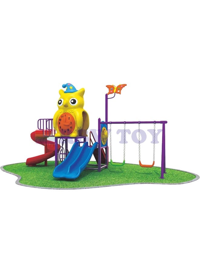 Rainbow Toys All In One Set Swings for kids & Slide for kids toys Offers, Outdoor Playground Equipment, Kids Playsets adventure. Play-Ground Toys Area Size 680x350x330cm.