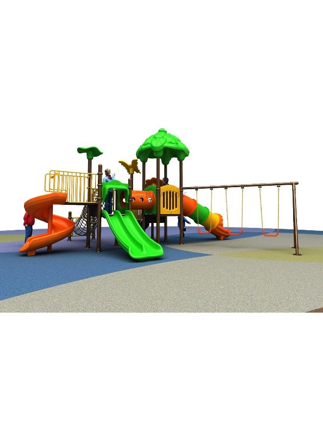 RBWTOY Outdoor Children Playground Set Garden Climbing Frame Swing Slide