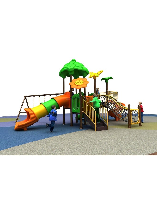 RBWTOY Outdoor Children Playground Set Garden Climbing Frame Swing Slide