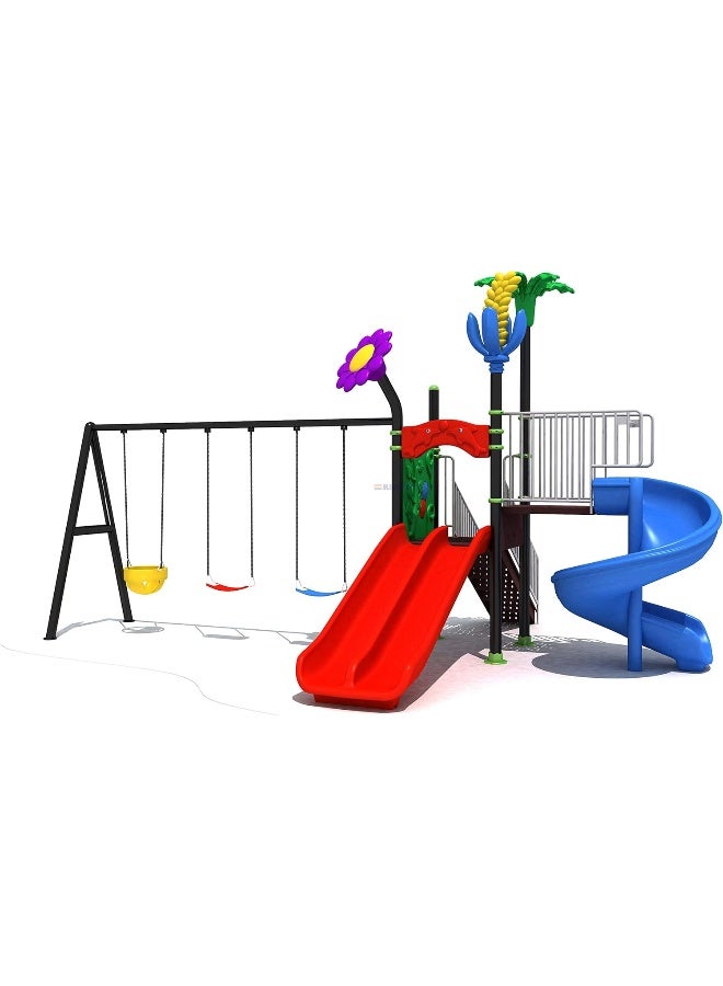 RBWTOY Outdoor Children Playground Set Garden Climbing frame Swing Slide 5.7 * 4.5 * 3.3 Meter RW-11046