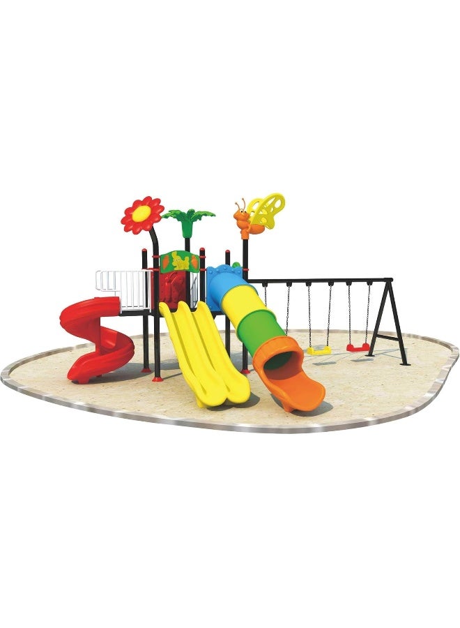 RBW TOYS Kids Playsets Adventure & Outdoor Playground Equipment All In One Set Slide for Kids and Swings for Kids Toys