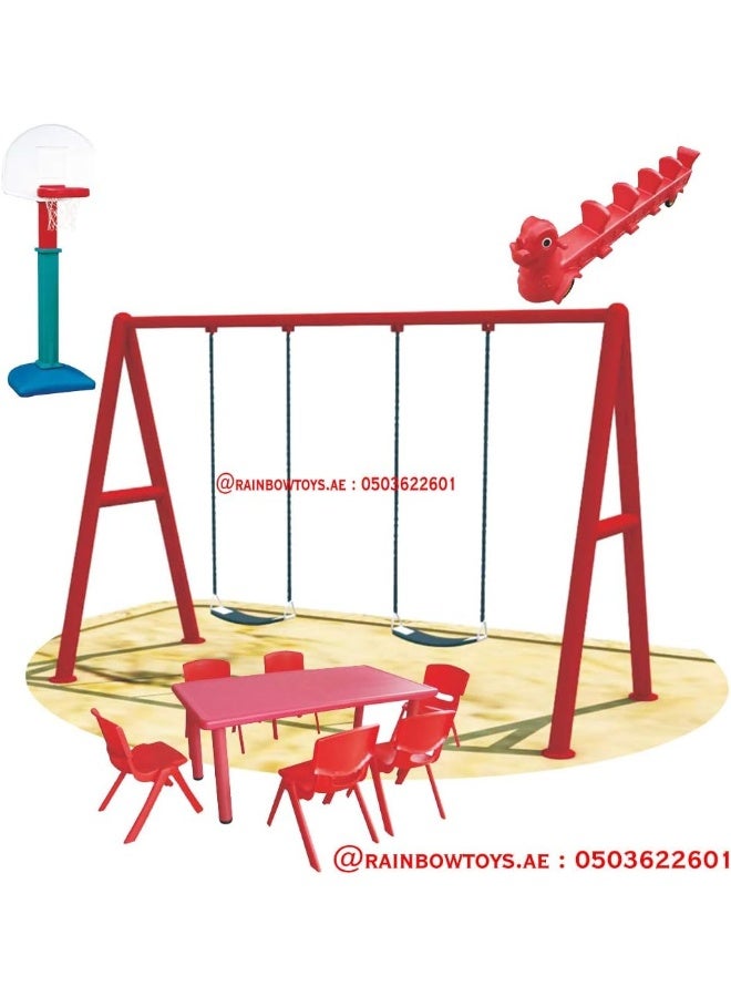 RBW TOYS Outdoor Games for Kids, Offer included Swings, Slides and Climbers Play-Ground Toys Area Size 320x180x230cm