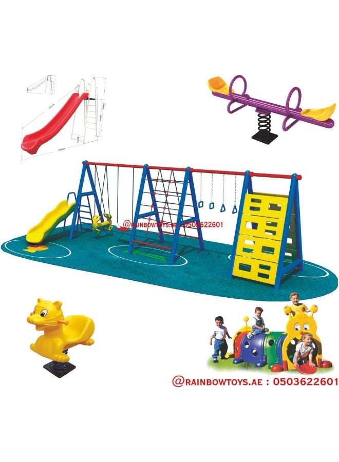 Rainbow Toys Outdoor Play Set Kids Slide Freestanding Climber, Swingsets, Playground Jungle Gyms