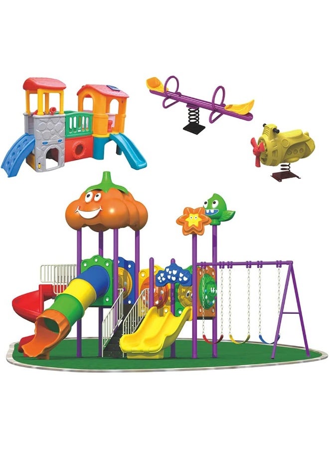 RBW TOYS Kids Playsets adventure & Outdoor Playground Equipment All In One Set Slide for kids and Swings for kids toys Offers