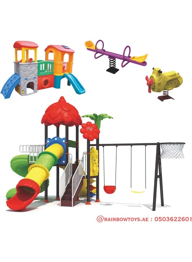 RBW TOYS Kids Playsets adventure & Outdoor Playground Equipment All In One Set Slide for kids and Swings for kids toys Offers