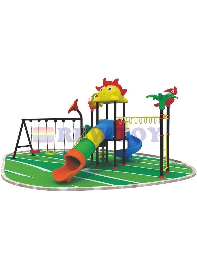 Rainbow Toys Outdoor Play Sets & Playground Equipment Games All In One Slide for kids and Swings for kids toys