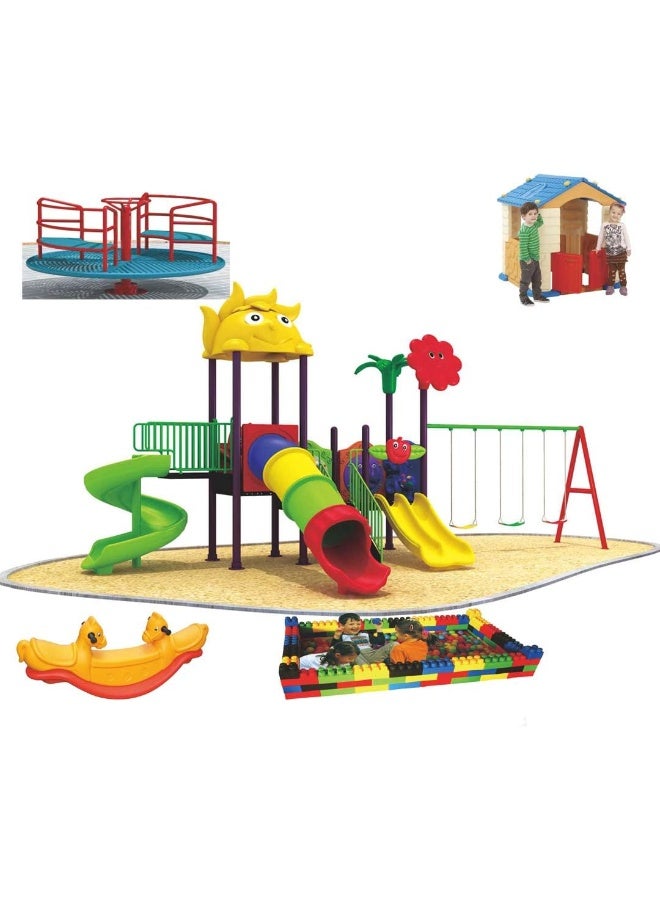 RBW TOYS Adventure & Outdoor Playground Equipment All In One Set Slides, Swings for kids toys