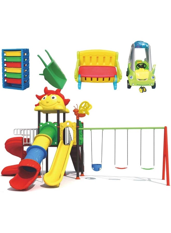 RBW TOYS The Best Backyard Multifunctional Easy Climber, Outdoor Slide and Swing Sets for Children Activities