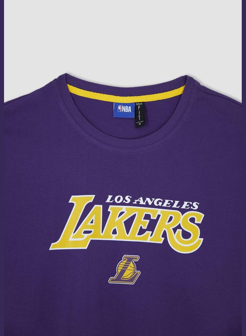 Man NBA Los Angeles Lakers Licenced Knitted T-Shirt