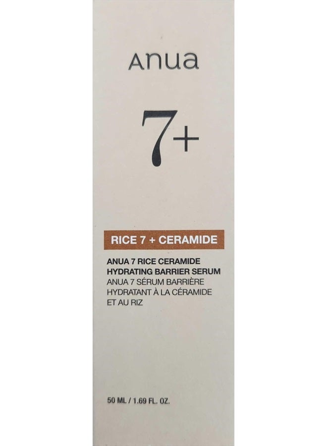 Rice Ceramide 7 Hydrating Barrier Serum, Brightening, Hydrating Serum for Face, Rice, Hyaluronic Acid, Niacinamide, Fragrance-free, Non Comodogenic, Glass Skin, Korean Skin Care 1.69 Fl Oz (Pack of 1)ml