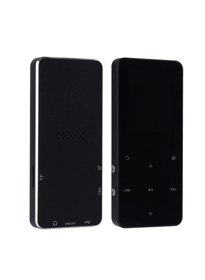 Metal Bluetooth MP3 Player with Touch Screen - 16GB Internal Memory + 128GB Expandable Card, Recording, FM, Bluetooth, and Speaker Function