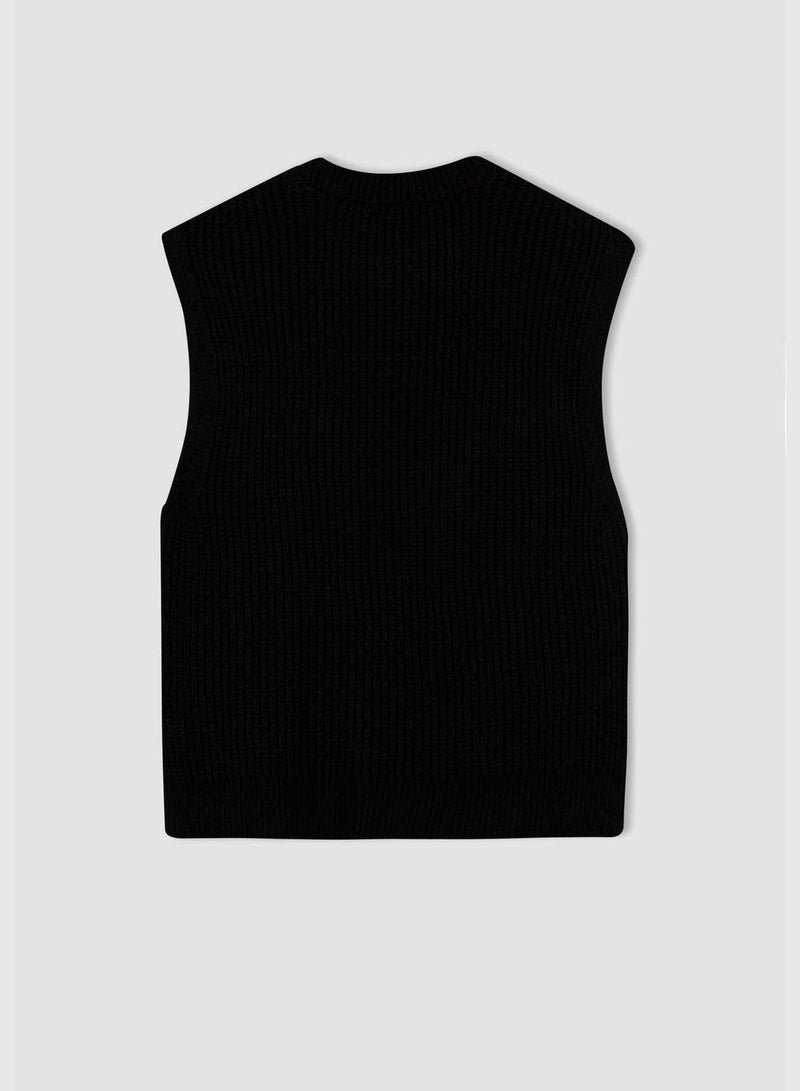 Woman Regular Fit Tricot Vest