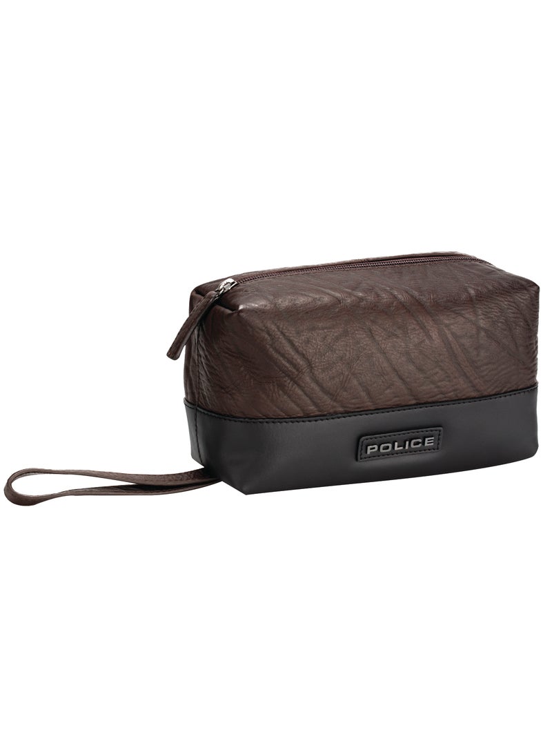 Tolerance Brown Leather Toilety Pouch