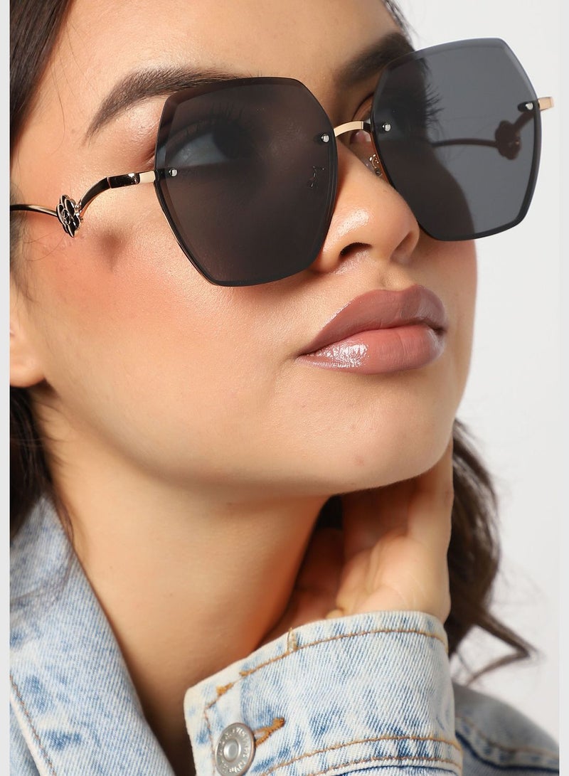 Rimless Oversized Sunglass