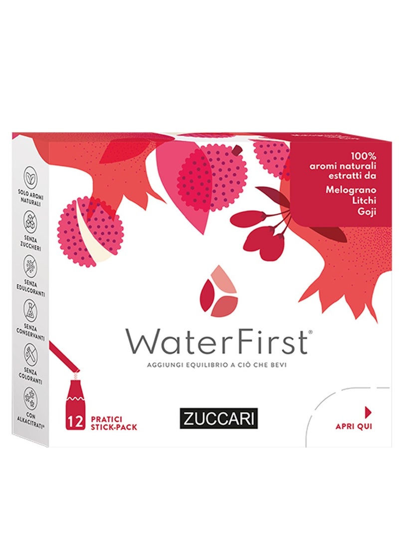 Zuccari Waterfirst, Pomegranate Lychee and Goji, 12 Sticks