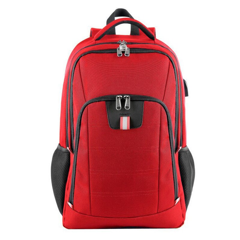 Cross-border Hot Selling Large Capacity 17.3 Inch Computer Backpack Mens Outdoor USB Travel Bag Multifunctional Backpack Red