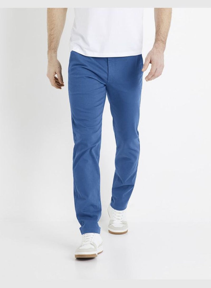 Celio Casual Straight Pants - Blue