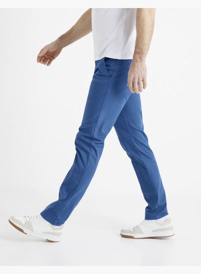 Celio Casual Straight Pants - Blue