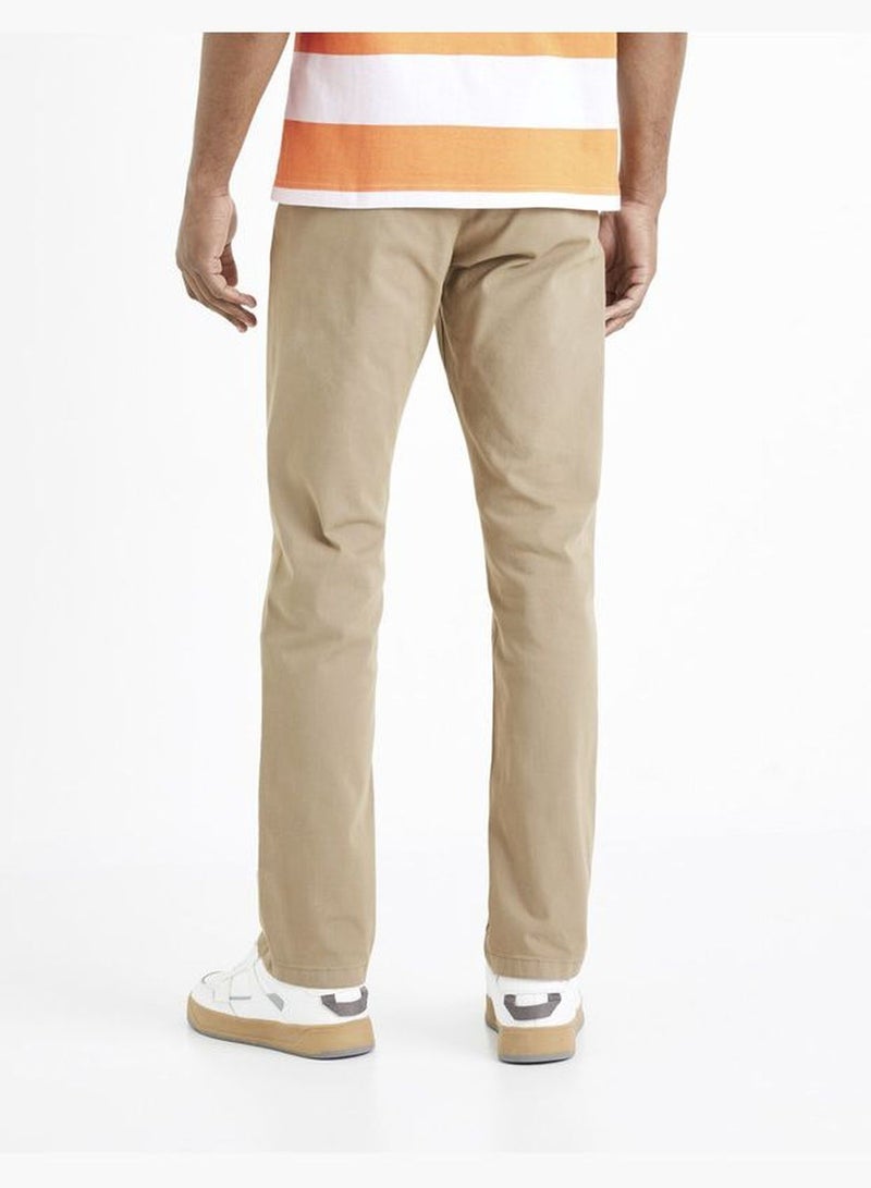 Celio Casual Straight Pants - Beige