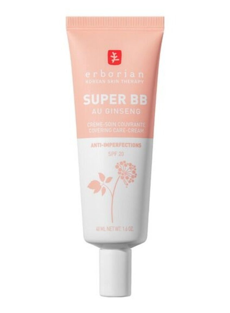 ERBORIAN Super BB Cream Au Ginseng,Clair  - High Coverage, Radiant Look, 40ml