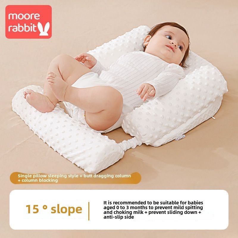 Baby Anti-Reflux Wedge Pillow [15 degree anti-skid] single pillow + buttock pad + retaining column