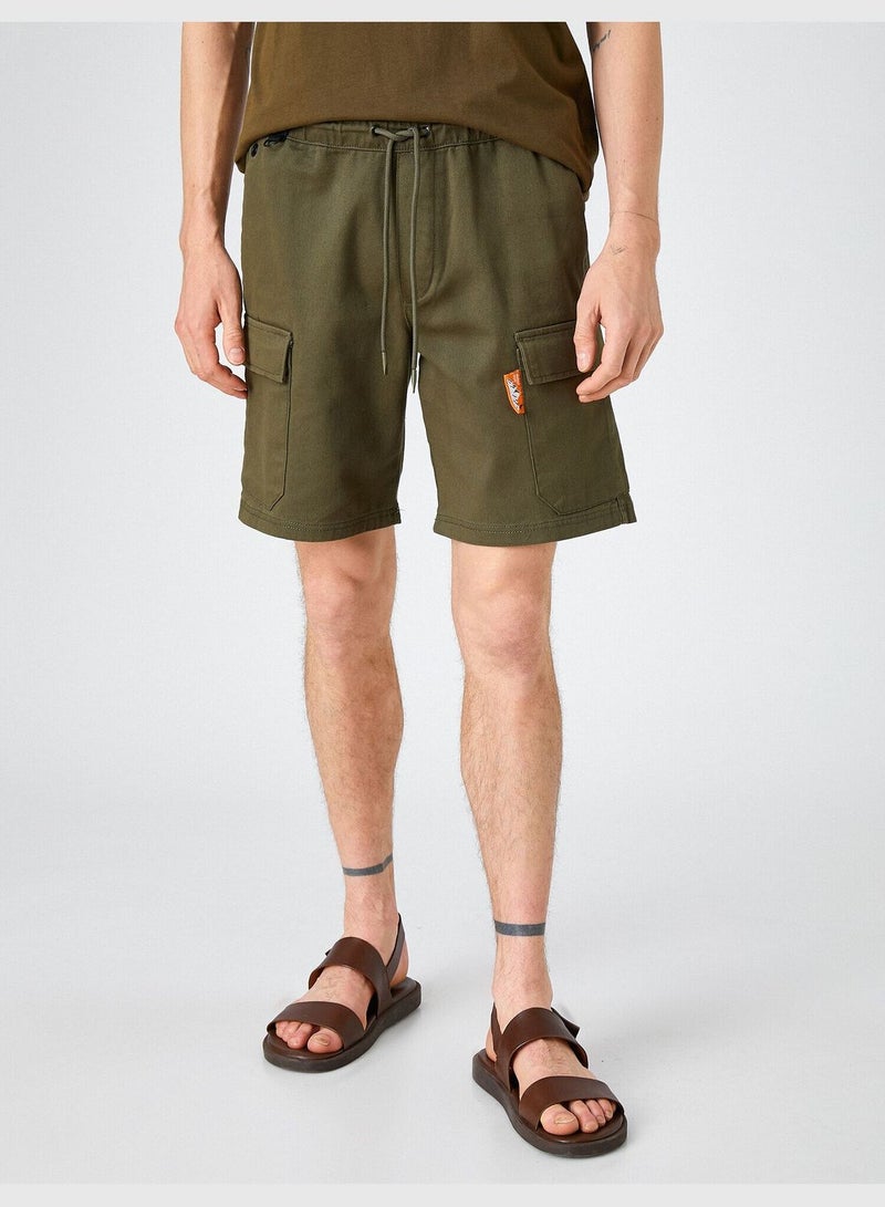 Tie Waist Cargo Shorts