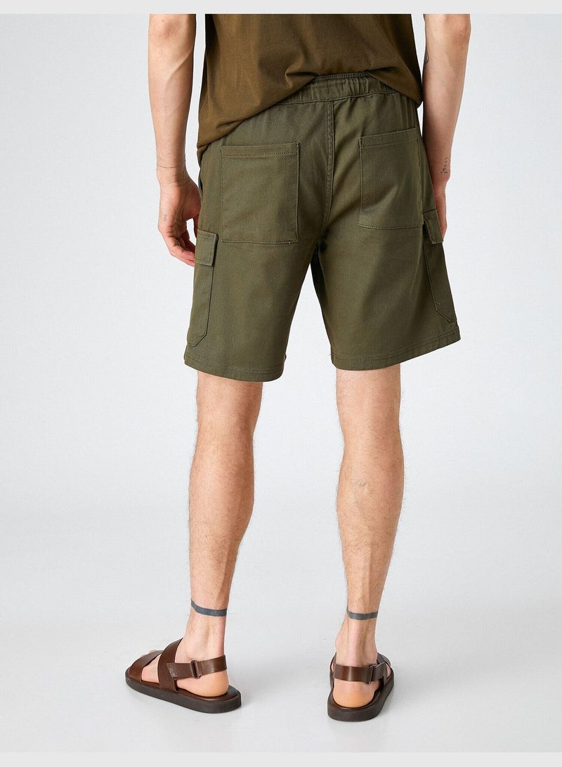 Tie Waist Cargo Shorts