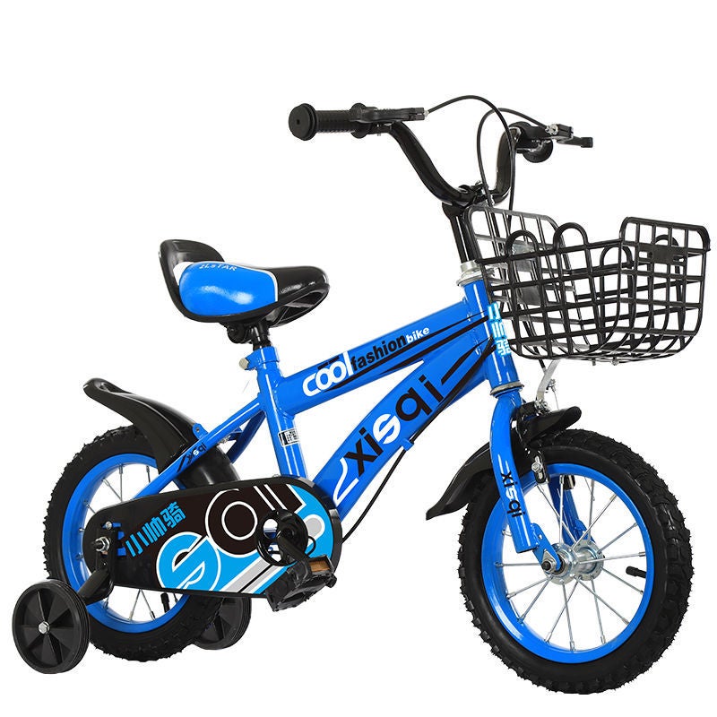 Spot 3-6 years old childrens bicycle 12 14 16 inch stroller mountain bike Primary School students bicycle gift car Standard blue + ordinary wheel