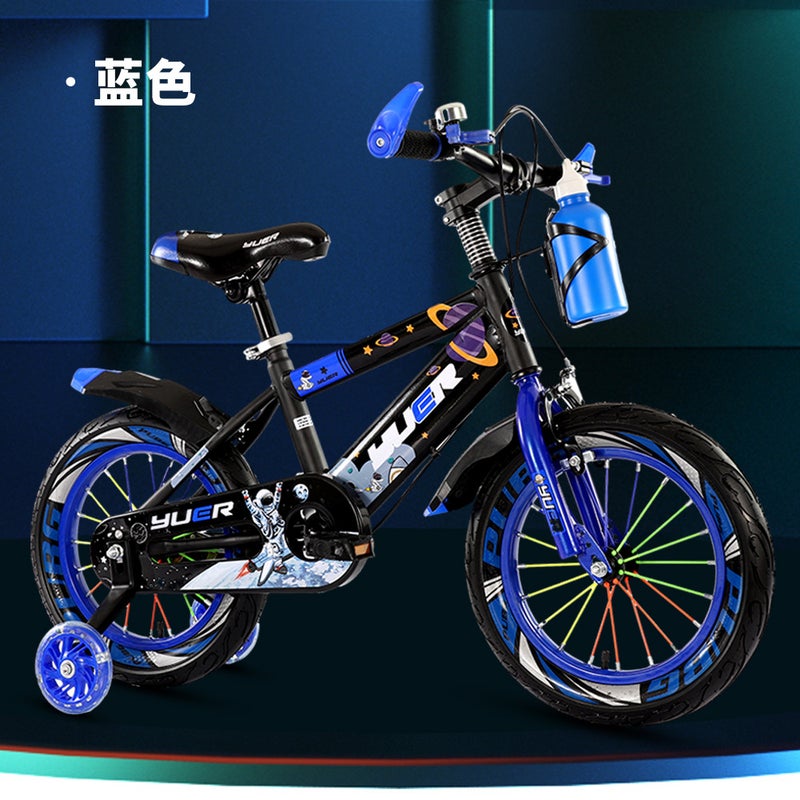 Childrens bicycle 3-12 years old boys and girls 14-18 inch childrens bicycle adjustable adjustable childrens bicycle Blue