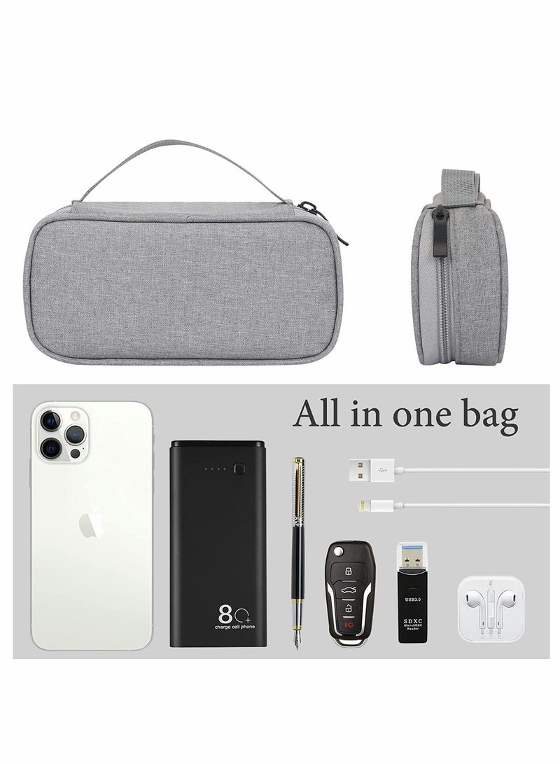 Travel Electronics Organizer Bag, Portable Storage Pouch for USB Cables, Earphones, Power Banks, USB Drives, SD Cards, and Chargers, Ideal for Travel Gear Management