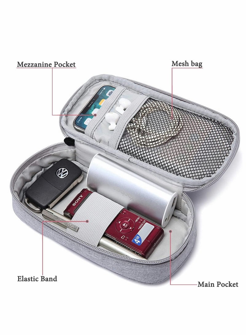 Travel Electronics Organizer Bag, Portable Storage Pouch for USB Cables, Earphones, Power Banks, USB Drives, SD Cards, and Chargers, Ideal for Travel Gear Management