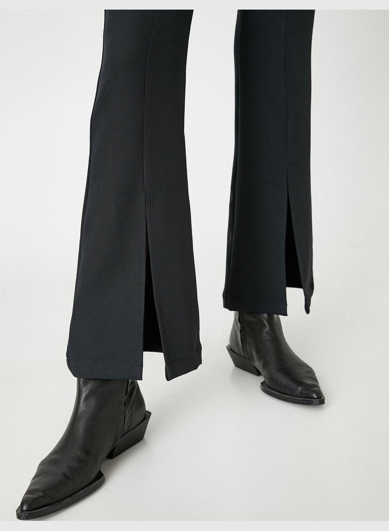 Slit Detail Cut Out Waist Trousers