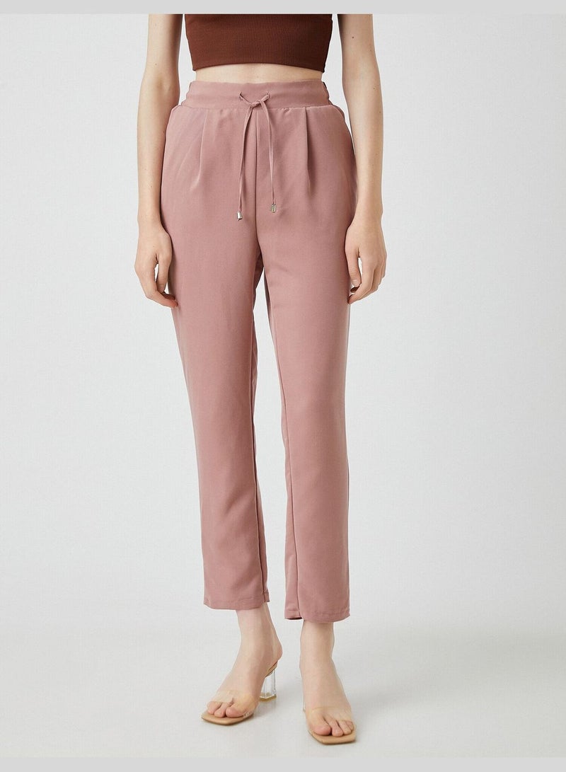 Drawstring Carrot Trousers Modal Rich