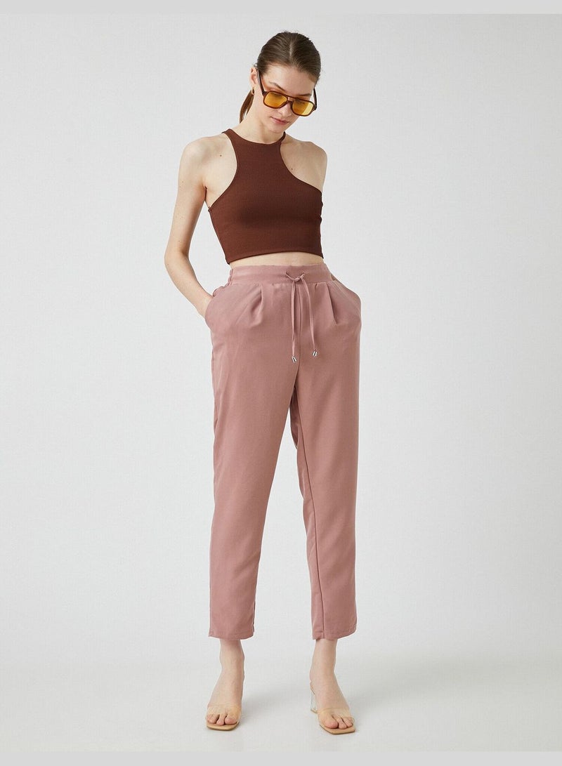 Drawstring Carrot Trousers Modal Rich