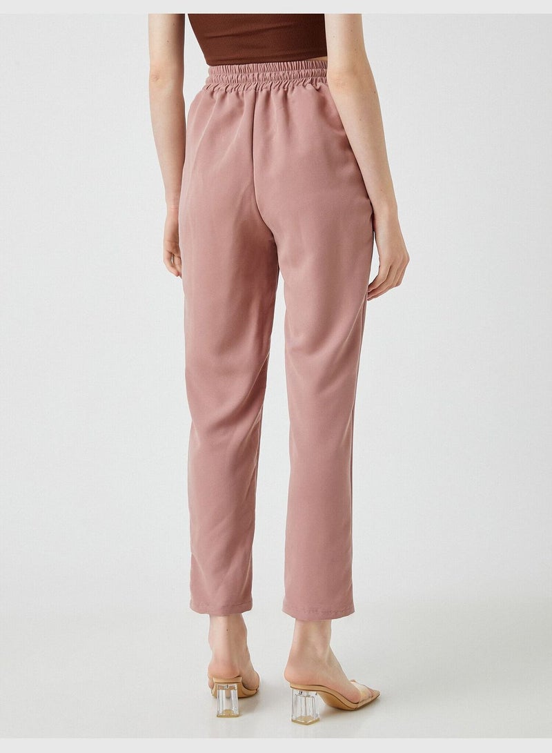 Drawstring Carrot Trousers Modal Rich