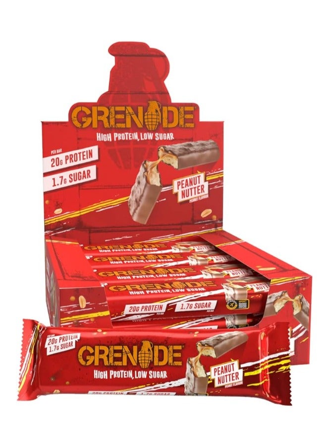 Grenade High Protein, Low Sugar Bar - Peanut Nutter, 12 x 60 g