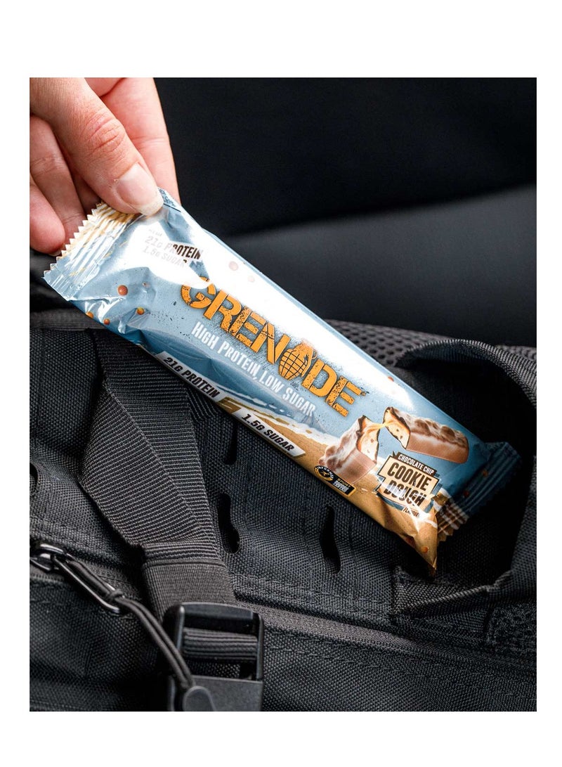 Grenade Grenade Carb Killa Protein Bar - Great Tasting High Protein and Low Sugar Snack, Box of 12, 60g, Chocolate Chip Cookie Dough Flavor