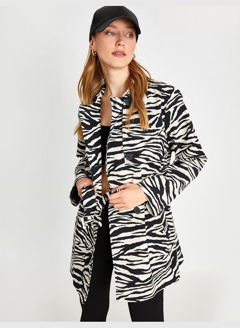 Zebra Patterned Trenchcoats