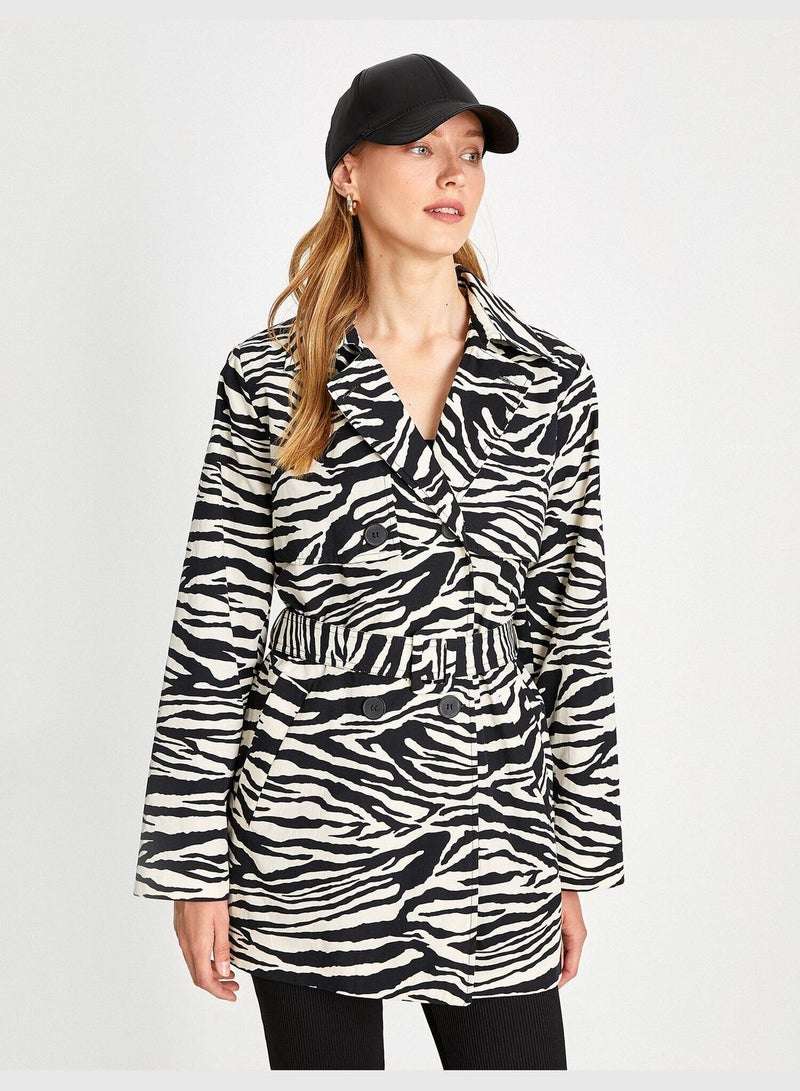 Zebra Patterned Trenchcoats