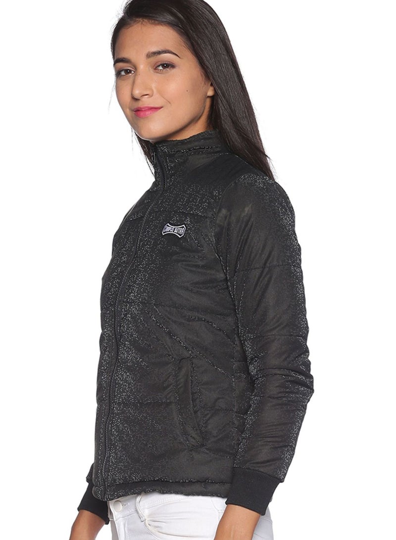 High Neck Quilted Jacket