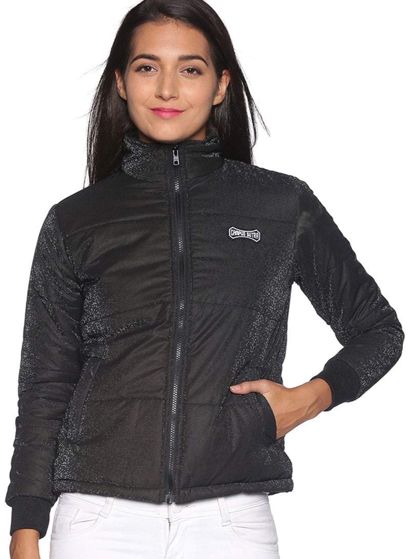 High Neck Quilted Jacket